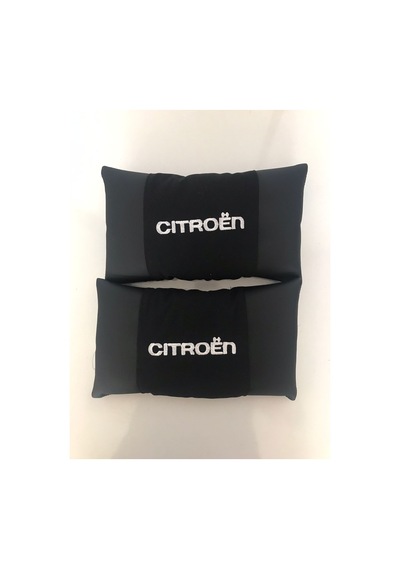 Citroen Nakışlı Deri 1 Çift Boyun Yastık Ve 1 Çift Kemer Pedi (510982014)