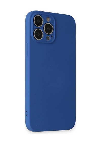 Apple İphone 13 Pro Kılıf Nano İçi Kadife Silikon - Lacivert 0.2M-Çok Renkli