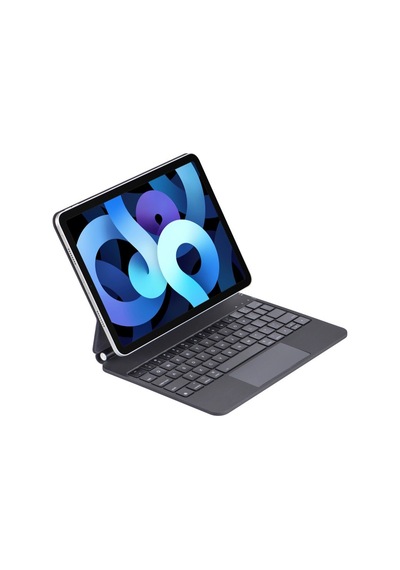 İpad Uyumlu Pro 11 2022 Kılıf X7 Magic Manyetik Klavyeli Tablet Kılıfı - Siyah