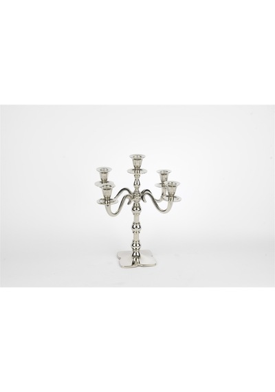 Mikasa Moor Silver 5 Kollu Şamdan 21x31 Cm Gümüş