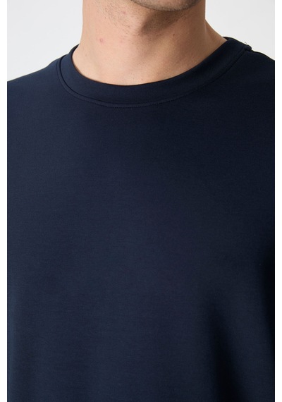 Tommy Life Lacivert Basic O Yaka Rahat Form Erkek Sweatshirt - 88053 Lacivert