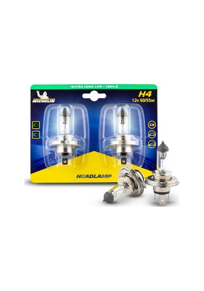 Michelin Mc32286 12volt 60/55watt 1650 Lümen H4 2 Li Halojen Far Seti