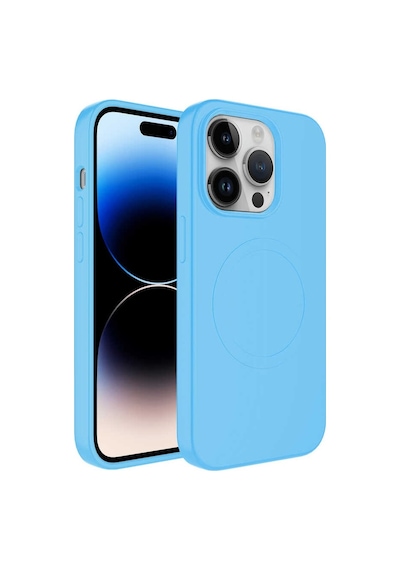 Apple Uyumlu iPhone 14 Pro Max Kılıf Magsafe Wireless Şarj Özellikli Pastel Renk Silikon Plas Kapak