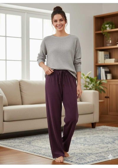Kadife Gül Kurusu Likralı Soft Kadife Pijama