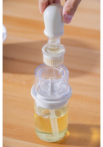 Acar Harlow Cam Hazneli Silikon Fırçalı Yağdanlık - 180 Ml