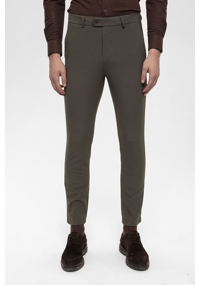 Antioch Erkek Aksesuar Detaylı Slim Fit Pantolon Haki