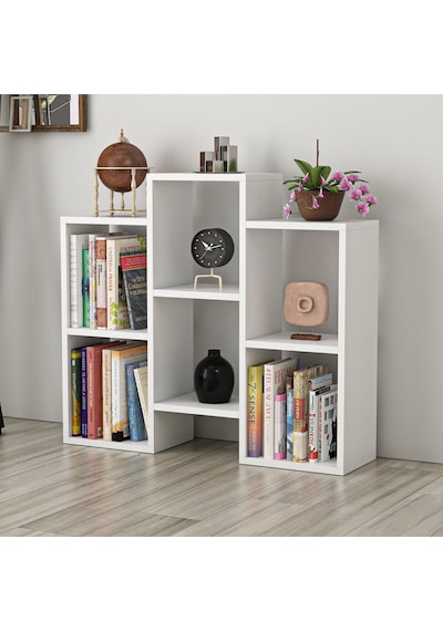Ece Beyaz Kitaplık Dayanıklı Suntalam Modern Kitap Dolabı