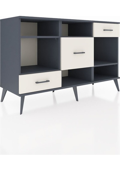 Kronos Konsol 4 Raflı 3 Çekmeceli 132x59x83 Antrasit-antrasit/aytaşı Antrasit/aytaşı Kronos Konsol 4 Raflı 3 Çekmeceli 132x59x83 Antrasit-antrasit/aytaşı Antrasit/aytaşı
