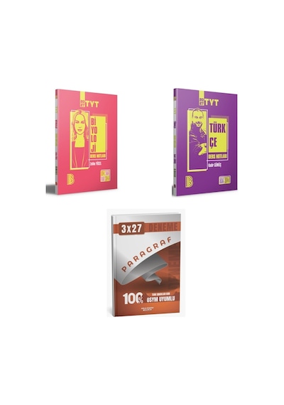 2027 Benim Hocam Tyt Biyoloji + Türkçe Konu + Anla Kazan Paragraf Deneme 3'lü Set