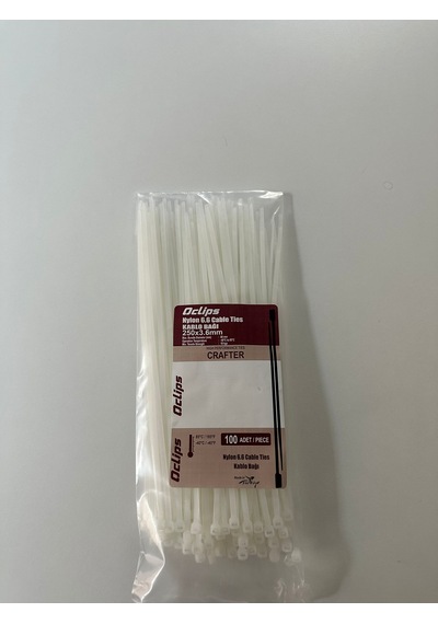 250 X 3,6 Kablo Bağı 100 Adet Beyaz