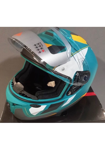 Rs2 320 Dp815 Yeşil Sarı Siyah Kapalı Kask