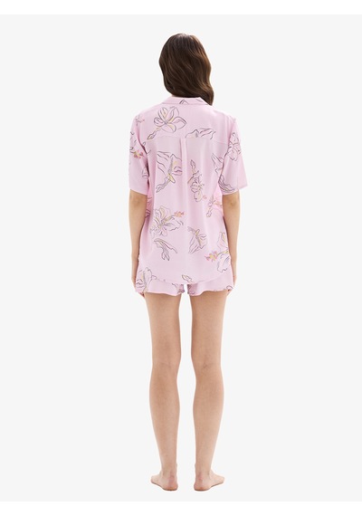 Kadın Pijama Üstü 52022 - Desenli Çok Renkli