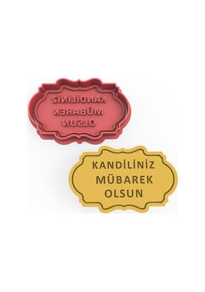 Kandiliniz Mübarek Olsun Kurabiye Kalıbı Şekillendirici Kopat 2'li
