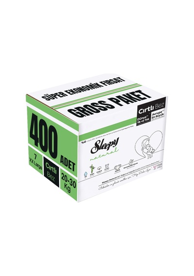Sleepy Bebekbezi Natural Beden:7 20-30kg Xxlarge 400adet 4pk 100 4'lü