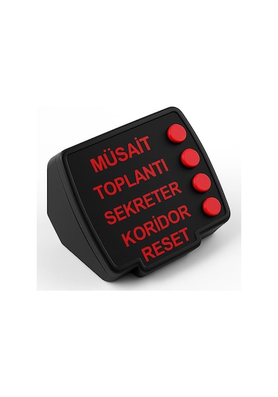 Sanec 1000 Metre Menzilli Masaüstü Kumandalı 12 Farklı Yazılı Kumandalı Makam Çağrı Tabelası Kasa Ölçüsü: 8x28 Cm - Çs.46