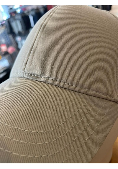 Hamze Düz Basic Pamuklu Unisex Cap Şapka Bej