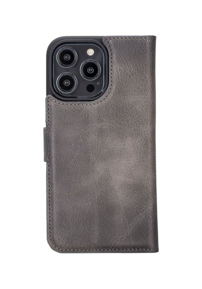 Apple Uyumlu iPhone 14 Pro Max Deri Cüzdanli Kilif Mwwn Vs4Ef Gri 558439911