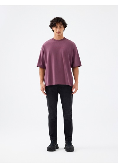Crop Erkek Tshirt K.kol Bordo