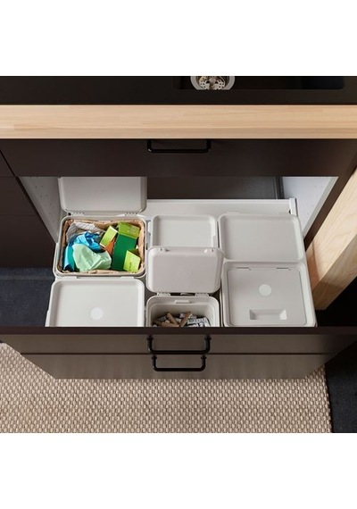 Ikea Hållbar Atık Ayırma Kutusu, Açık Gri, 3 Lt