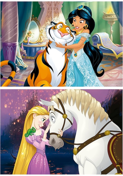 Educa 2x16 Parça Disney Princess Ahşap Puzzle 1