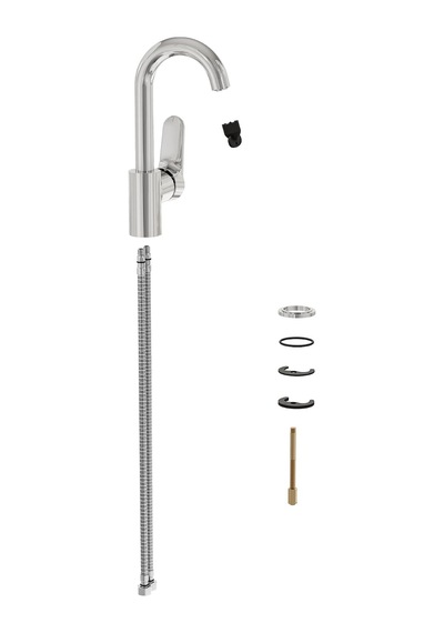 Root Round A42754 Döner Borulu Lavabo Bataryası, Krom Genel