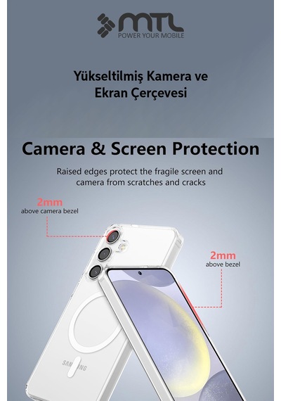 Samsung Galaxy A15 Şeffaf Magsafe Kılıf Mtl Safe