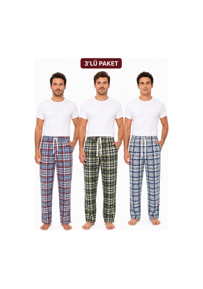 Yasar Underwear Erkek Pijama Altı %100 Pamuklu Ekose Desenli Cepli Ve Bağcıklı Çok Renkli Çok Renkli Yasar Underwear Erkek Pijama Altı %100 Pamuklu Ekose Desenli Cepli Ve Bağcıklı Çok Renkli Çok Renkli