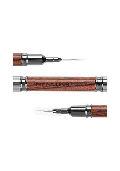 Ahşap Çift Uçlu 7-12mm Nail Art Liner Çizim Ve French Fırçası Kapaklı Wnln-07/12