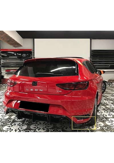 Seat Leon Mk3 Arka Tampon Fr Aero Flap Seti Piona Black Abs