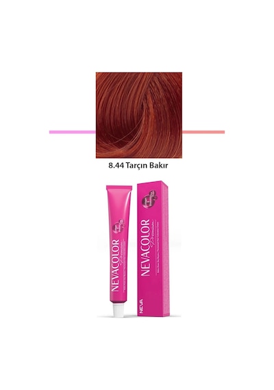 Hubrendy Tedarik Premium 8.44 Tarçın Bakır - Kalıcı Krem Saç Boyası 50 G Tüp