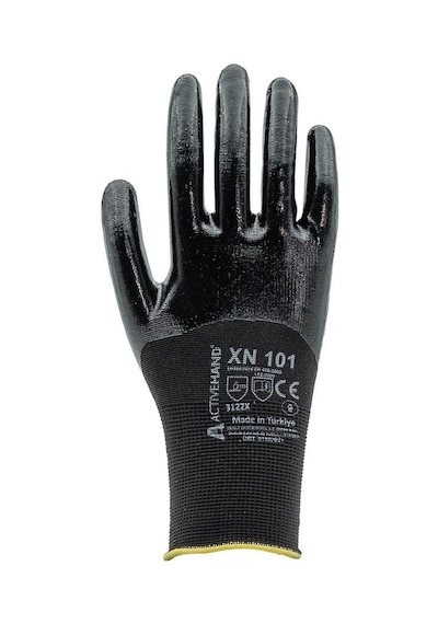 Xn 101 Sy/sy No:10 3/4 Nitril Kaplı Polyester Eldiven