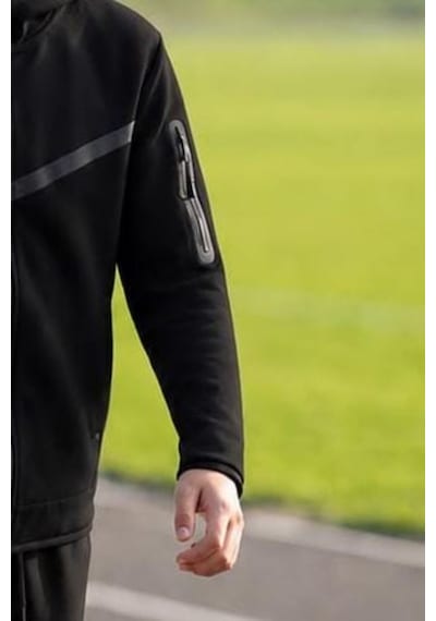 Pina Kids Erkek Çocuk Tech Fleece Double Face Yeni Sezon Eşofman Takımı Esf7020 siyah