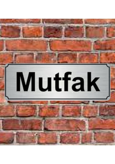 10X20 Cm Mutfak Yazılı Metal Yönlendirme Levhası