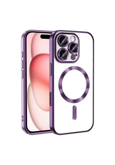 Apple Apple iPhone Uyumlu  16 Pro Kılıf Kamera Korumalı M-safe Wireless Şarj Özellikli Zore Demre Kapak Çok Renkli