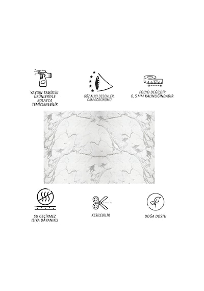 Tink Kendinden Yapışkanlı Gri Çizgili Desenli Pvc Panel 41x62 Cm