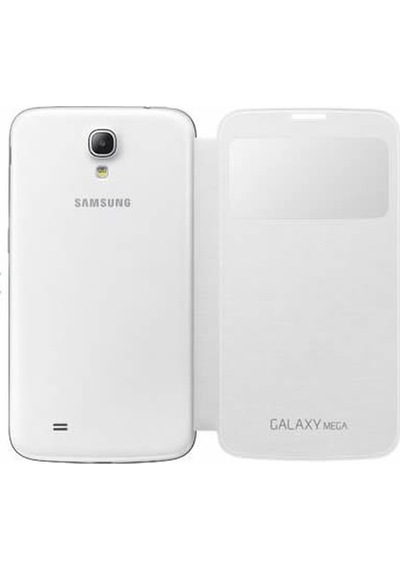 Galaxy Mega İ9200 İle Uyumlu S View Cover Kılıf Beyaz Ef-cı920bwegww