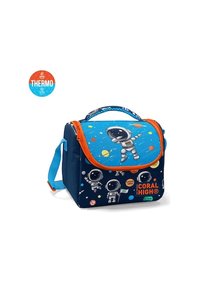 Coral High Kids Lacivert Mavi Astronot Desenli Thermo Beslenme Çantası 11867