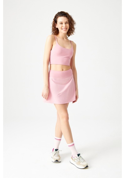Los Ojos Pembe 2 Katmanlı Tenis Eteği - Spor Etek Tennis Skirt Pembe