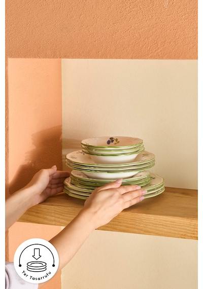 Emsan Majestic 24 Parça 6 Kişilik Yemek Takımı Renkli