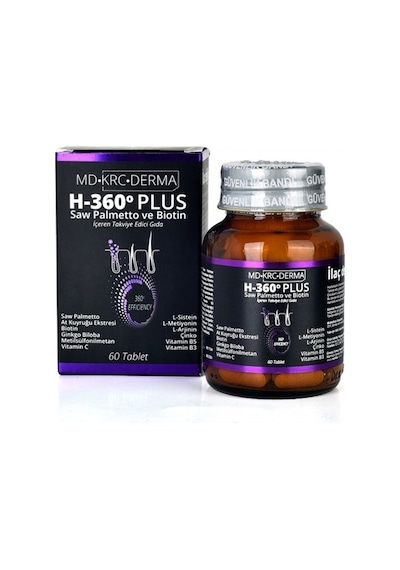 Hair 360 Plus Saw Palmetto ve   Biotin 60  Tablet