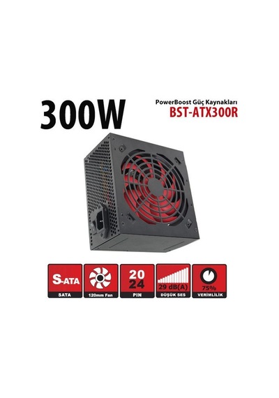 Power Supply 300w Power Boost Bst-atx300r 12cm Fan Box