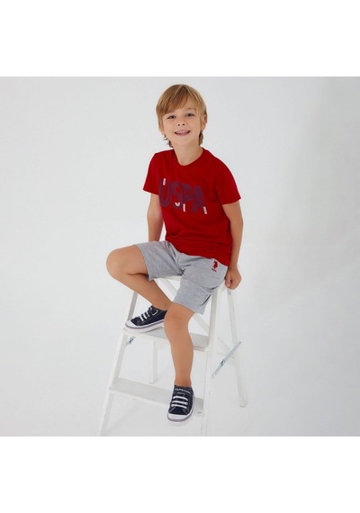 U.S. Polo Assn Erkek Çocuk Bermuda Takımı US1334 Kırmızı