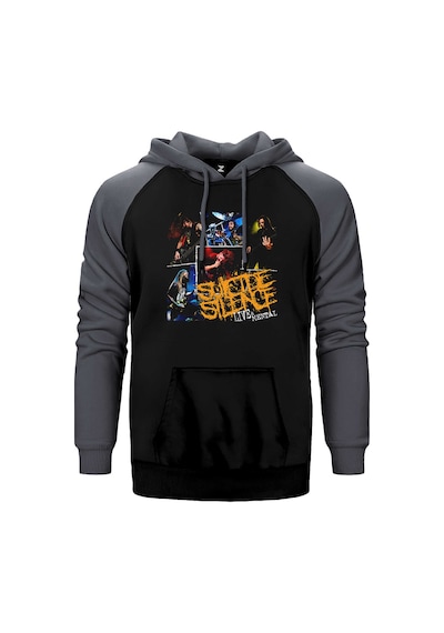 Suicide Silence Lıve And Mental Gri Renk Reglan Kol Sweatshirt / Hoodie