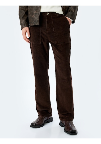 Koton Normal Bel Chino Cep Detaylı Straight Fit Fitilli Kadife Pantolon Kahverengi 5wam40087hw Kahve Koton Normal Bel Chino Cep Detaylı Straight Fit Fitilli Kadife Pantolon Kahverengi 5wam40087hw Kahve