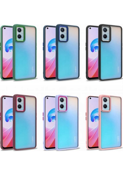Oppo A76 Kilif Zore Flora Buton,Kenar Çevresi Renkli Kilif 559721640