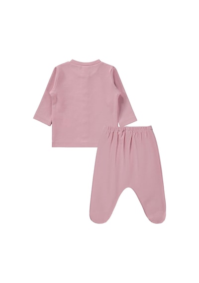 Civil Baby Düz 1-6 Ay Pijama Takımı - Pembe Gülkurusu