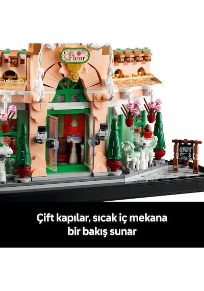 LEGO® Icons Fransız Kafe 10362 - Yetişkinler için Koleksiyonluk Dekoratif Model Yapım Seti (1101 Parça)