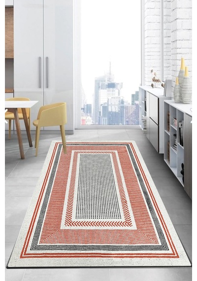 Orange Wicker Makinede Yıkanabilir Kaymaz Taban Leke Tutmaz Dijital Salon Halısı Mutfak Halısı Ve Yolluk Renkli