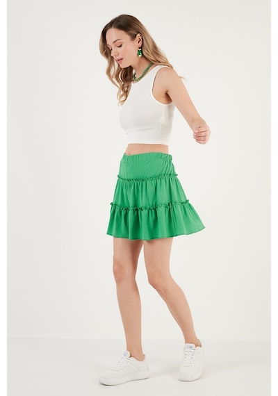 Lela Beli Lastikli Mini Bayan Şort Etek 5865038 Benetton