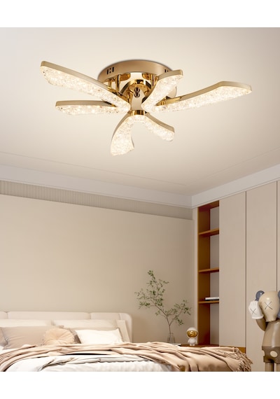 Quinn 6'lı Gold 3 Renkli Modern Plafonyer Led Avize Gold